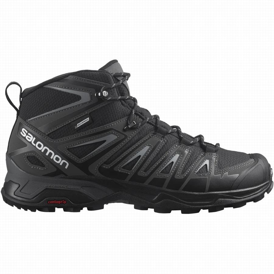 Salomon X Ultra Pioneer Mid Climasalomon™ Waterdichte Wandelschoenen Heren Zwart (TJW2073EB)